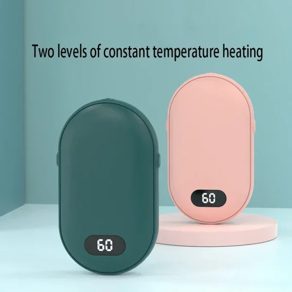 Hand Warmer USB Mobile Power Bank Charing Electric Hand Heater Warmer Mini Multi-Function Pocket Warmer Digital Display - Image 2