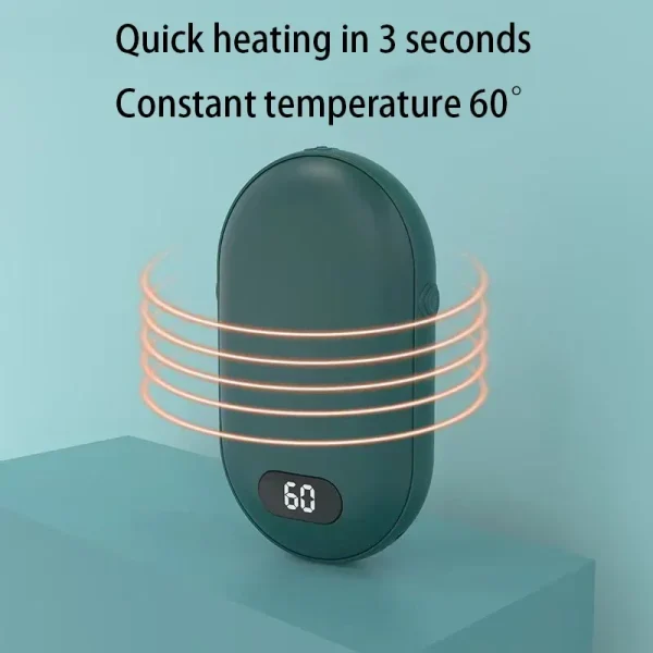 Hand Warmer USB Mobile Power Bank Charing Electric Hand Heater Warmer Mini Multi-Function Pocket Warmer Digital Display - Image 3
