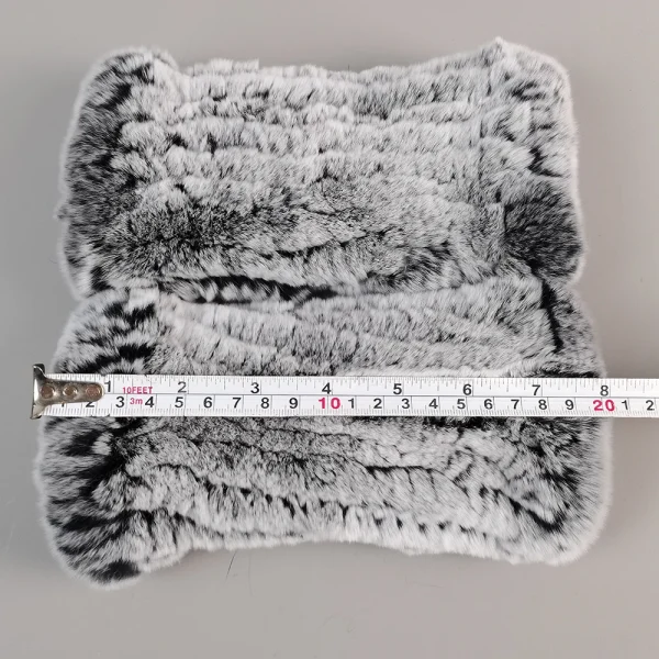 New Women 100% Real Genuine Knitted Rex Rabbit Fur Mittens Winter Warm Lady Real Fur Fingerless Gloves Handmade Knit Fur Mitten - Image 6